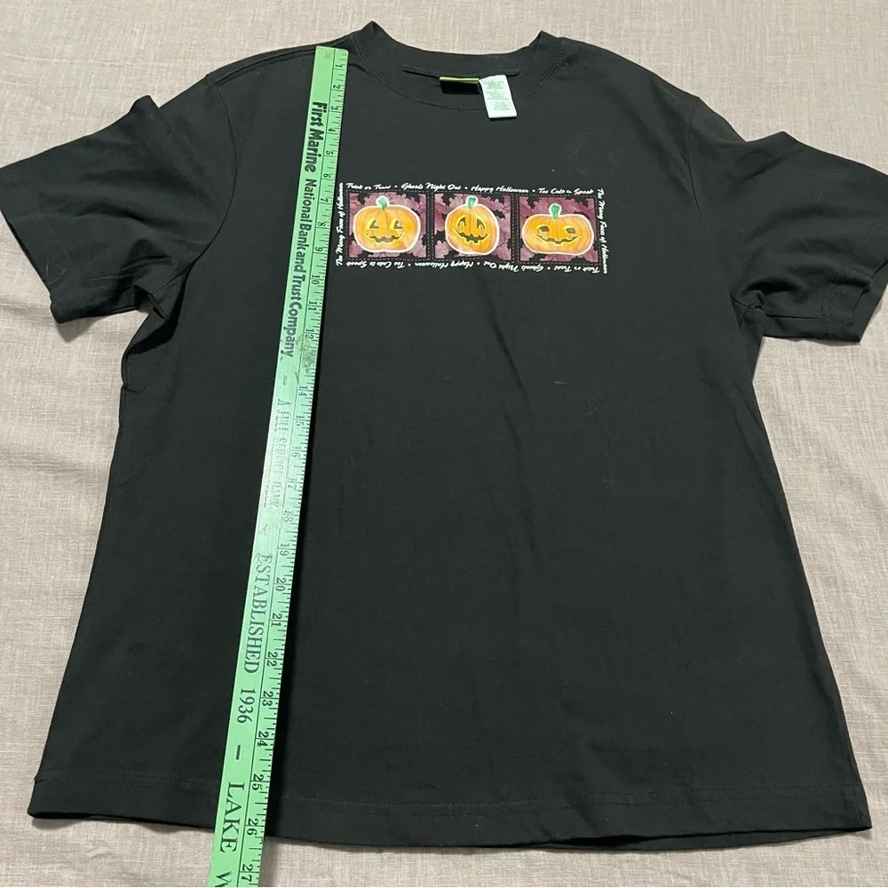 Vintage Halloween Pumpkin Graphic Tee Size Large 100% Cotton October whimsygoth - Picture 5 of 6